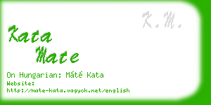 kata mate business card